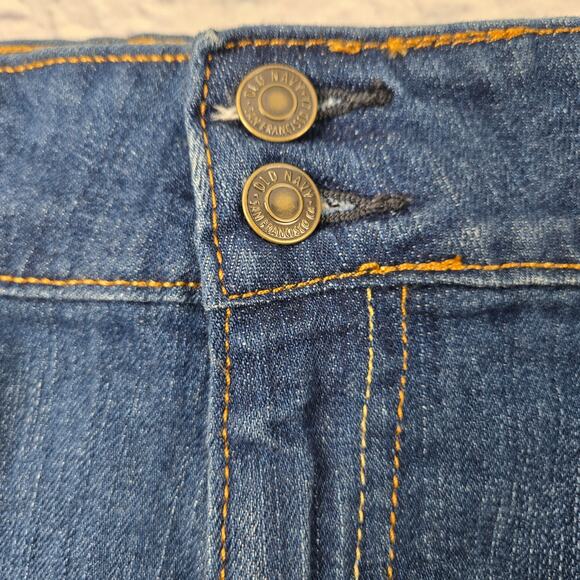 Old Navy Perfect Pencil Denim Skirt Yuki Dark Wash Back Vent size 10 Modest - Picture 5 of 9